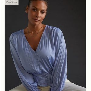 Anthropologie Puff-Sleeved Blouse